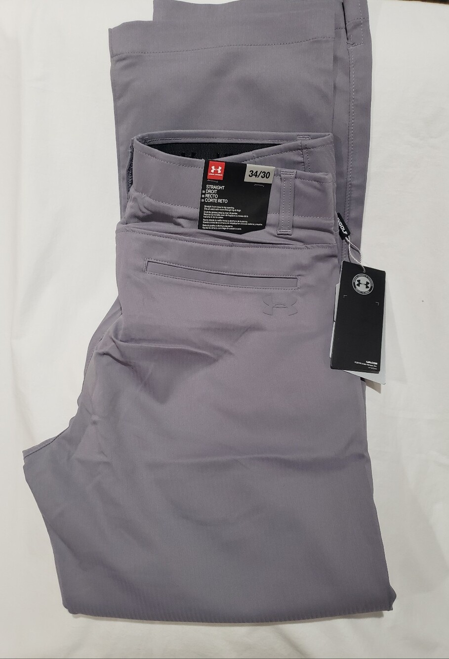 Under Armour Straight Tech Pants in Light Grey